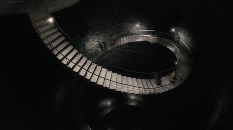 Estas son las escaleras por las que se accede a las puertas del tiempo