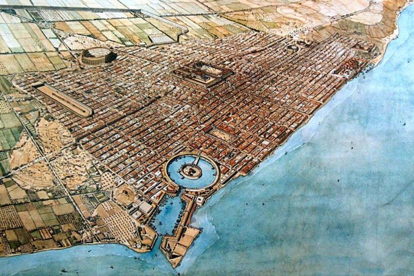 Ciudad romana de Cartago en el siglo II dC